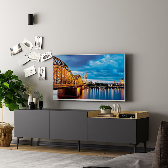 Hanah Home TV Stand Anthracite M160xD37xH48cm