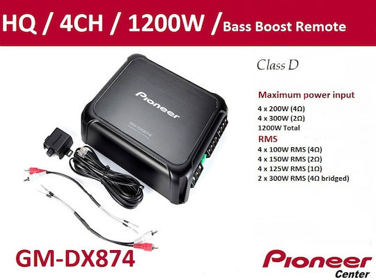 Pioneer Car Audio Amplifier 4 Channels (FD Class)