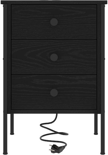 Nachttisch Black oak 42x41x61cm