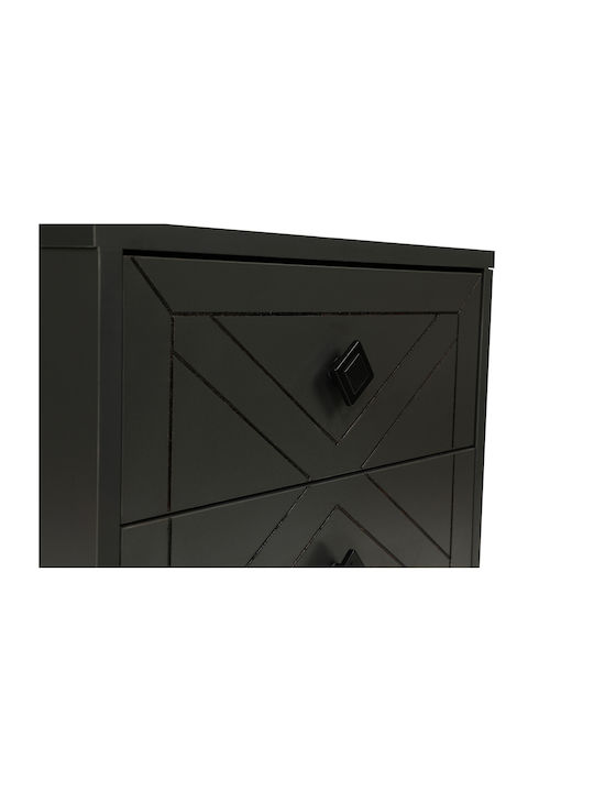Комод Luna Дървен Черен 55x50x55см