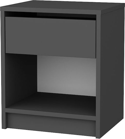 Κομοδίνο Sheridan Ξύλινο Μαύρο 44.6x35.9x52.8cm