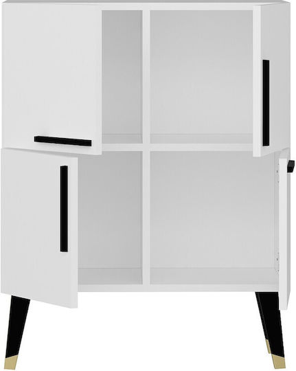 Sideboard Makro Wooden White-black 70x35x90cm