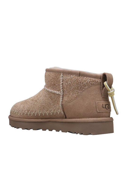 Classic Ultra Mini Leder Stiefeletten Damen Braun
