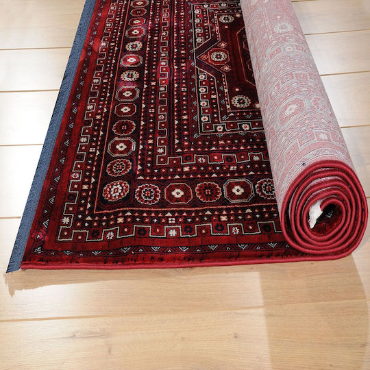 Tzikas Carpets Dubai 77254-010 Teppich Rechteckig Synthetisch,Polyester/Cotton/Leather Red