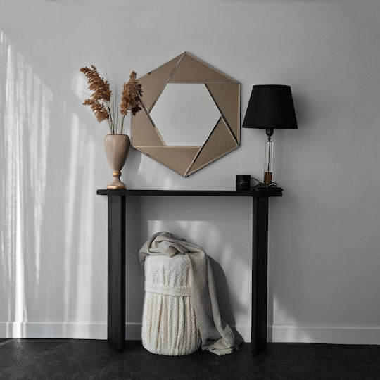 Aberto Design Status Като Огледало за Стена с Кафяв Дърво Рамка 70x60см 1бр