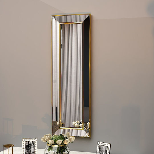 Wall Mirror Carlos 116sam1133 30x3.2x90cm Gold Hanah Home MDF Wall Mirror Carlos 116sam1133 30x3.2x90cm Gold Hanah Home MDF