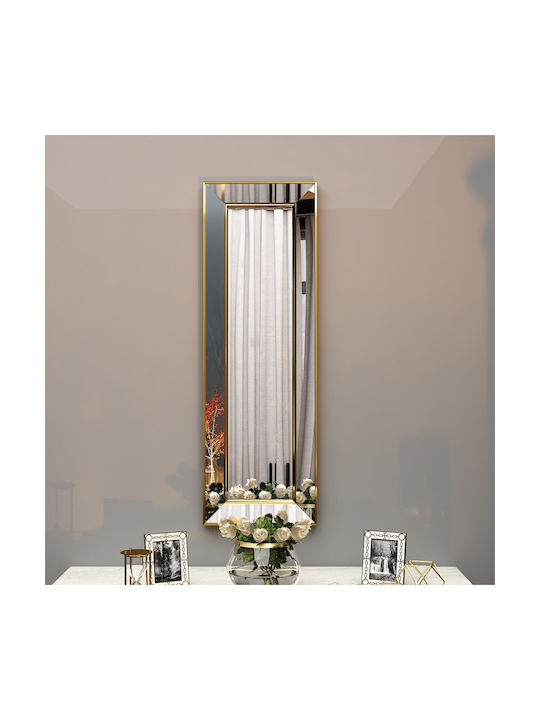 Стенно огледало Карлос 116sam1133 30x3.2x90см Златно Hanah Home MDF