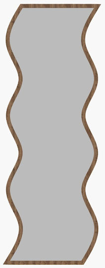 Огледало за стена Safi 116sam1201 40x2.2x120см Орех Hanah Home MDF