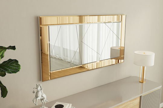 Огледало за стена Pierre 116sam1196 60x2.2x120см Бронз Hanah Home MDF