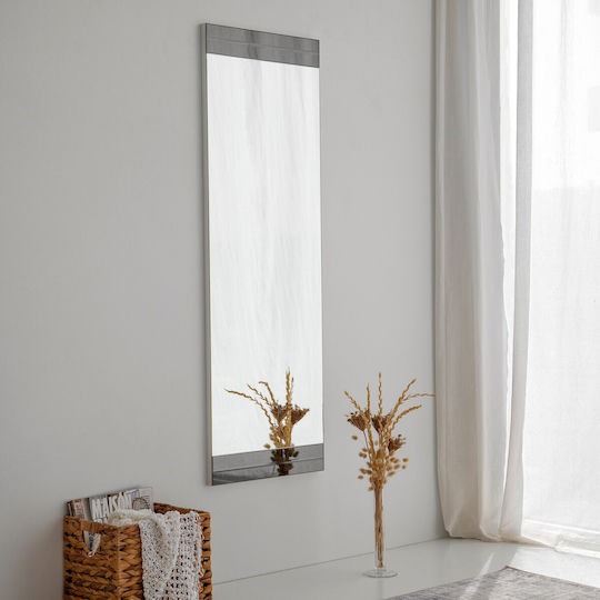 Aberto Design Καθρέπτης Τοίχου Ολόσωμος με Λευκό Πλαστικό Πλαίσιο 120x40cm