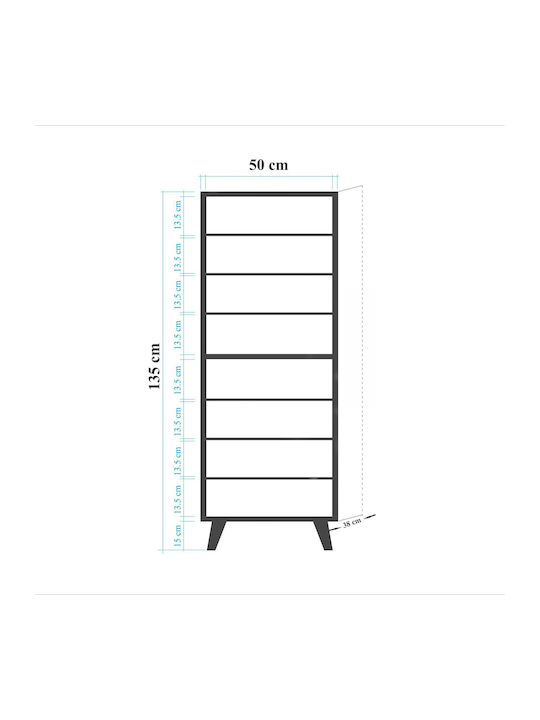 Filinta Wooden Shoe Organizer Multicolour 50x38x135cm
