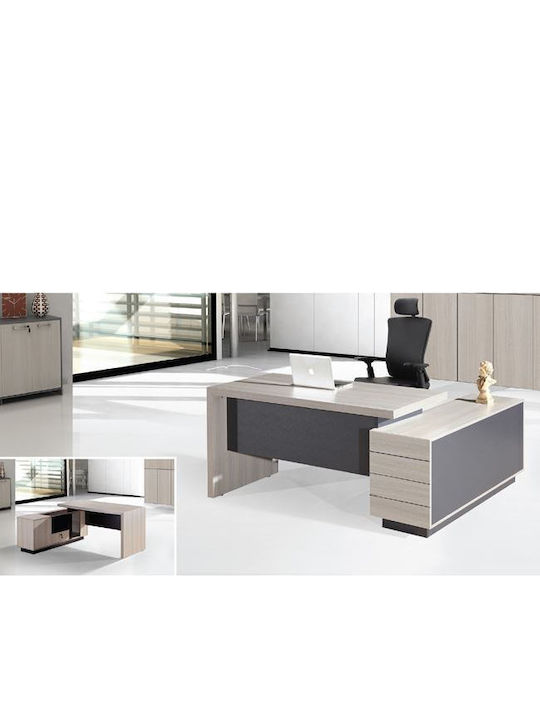 Corner Desk Progress Wooden Gray 180x160x76cm