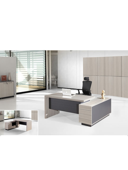 Corner Desk Progress Wooden Gray 180x160x76cm