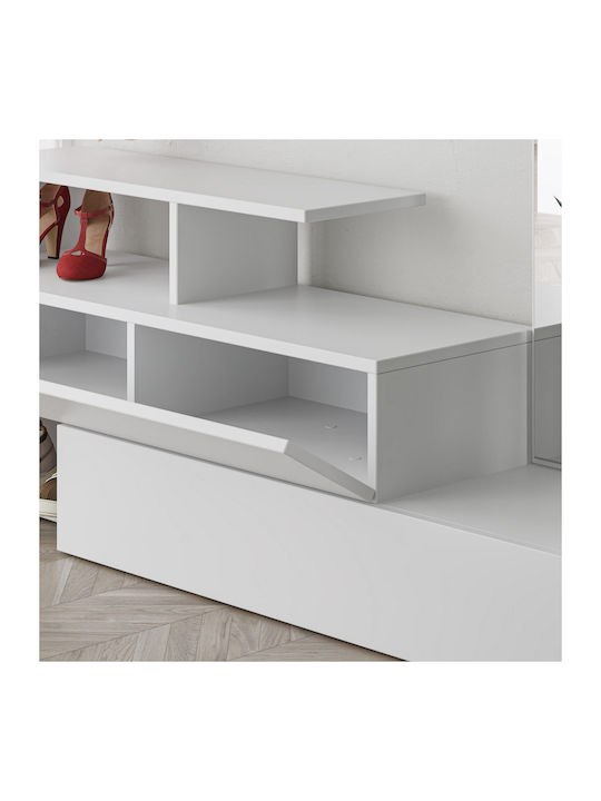 Ramda Έπιπλο Εισόδου με Παπουτσοθήκη White 137x35x154εκ.