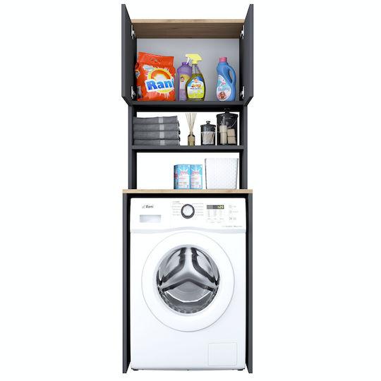 Hanah Home Ντουλάπι Μπάνιου Πλυντηρίου 65x60x183.6cm Γκρι
