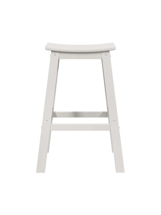 Hölzernes Hocker für Bar Für den Außenbereich White 2Stück 43x52x73.5cm