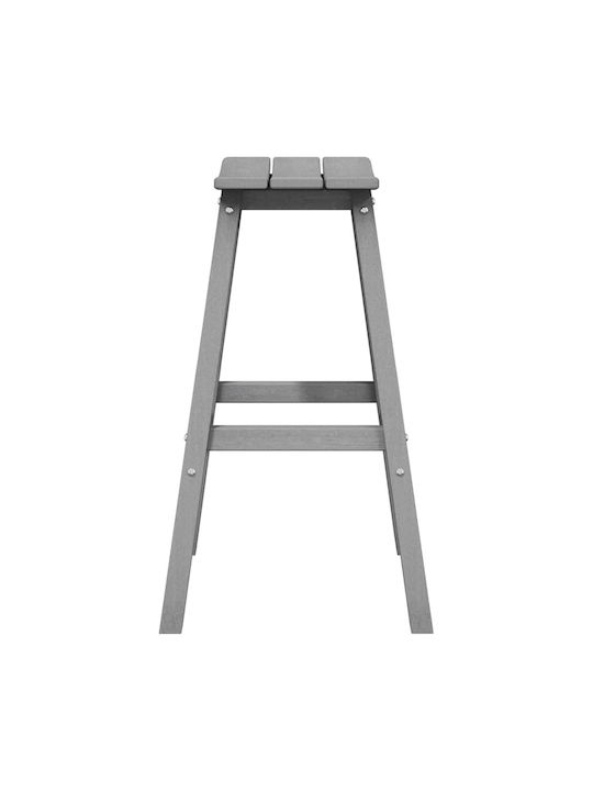 Hölzernes Hocker für Bar Für den Außenbereich Light Gray 2Stück 43x52x73.5cm