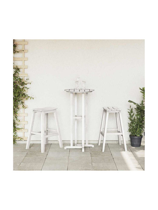 Hölzernes Hocker für Bar Für den Außenbereich White 2Stück 43x52x73.5cm