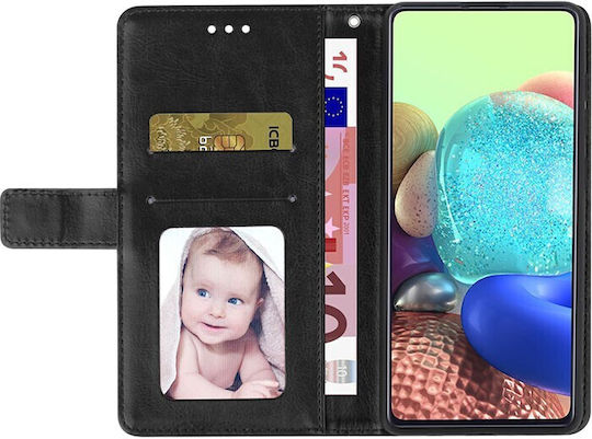 Stitching Horizontal Wallet Synthetic Leather Black (Vivo V21 5G)