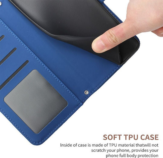 Skin Feel Butterfly Peony Wallet Δερματίνης Μπλε (Vivo V21 5G)