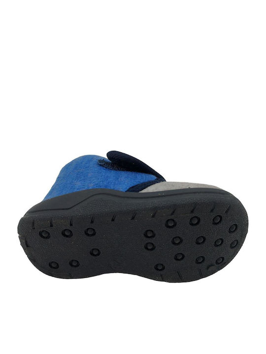 Kinderhausschuhe Stiefel Blau