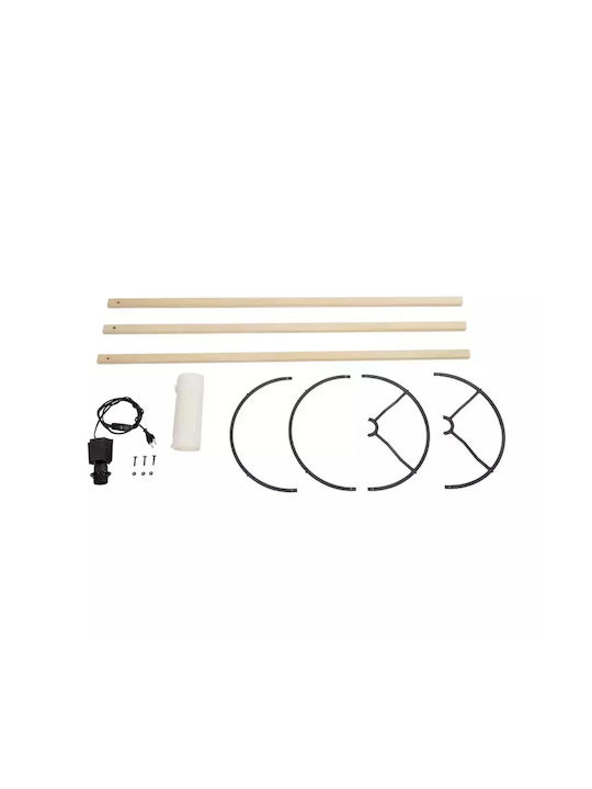 GloboStar Saga Floor Lamp H140xW38cm. with Socket for Bulb E27 Beige