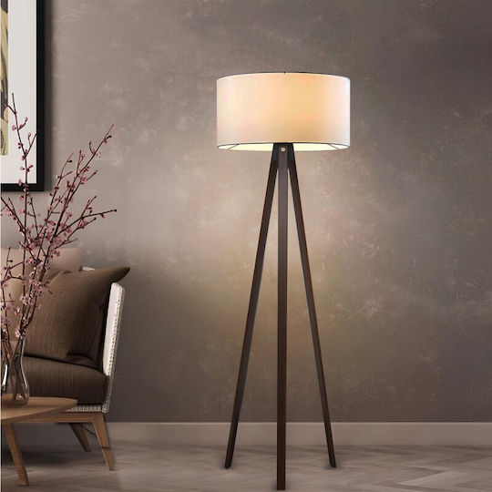GloboStar Saga Stehleuchte H140xB38cm. mit Fassung für Lampe E27 Beige