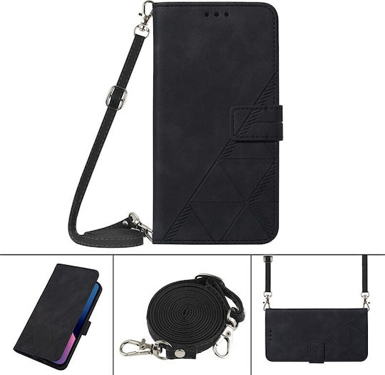 Τriangle Wallet Δερματίνης Μαύρο (Vivo V21 5G)