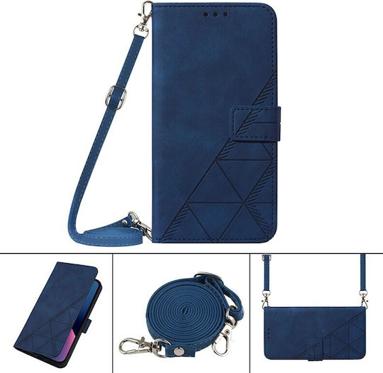 Τriangle Wallet Δερματίνης Μπλε (Vivo V21 5G)