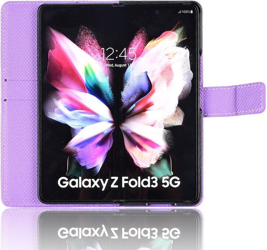 Портмоне Изкуствена кожа Лилав (Galaxy Z Fold 3)