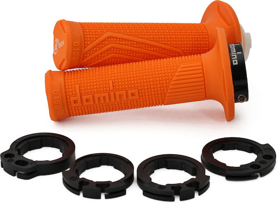 Grips Pair Mx D100 D-lock Orange Lock On Grips D10046c4500a9-0 Domino