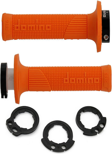 Grips Pair Mx D100 D-lock Orange Lock On Grips D10046c4500a9-0 Domino