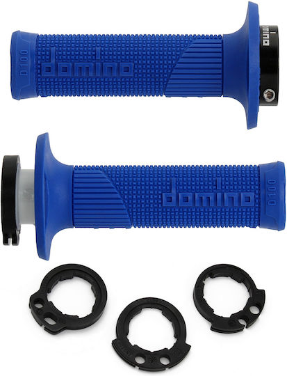 Дръжки Комплект Mx D100 D-lock Сини Lock On Grips D10046c4800a9-0 Domino