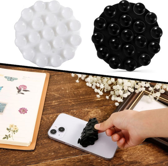 Round Case Non-slip Mobile Stand in Black color