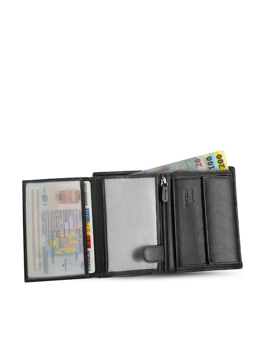 Δερμάτινο Ανδρικό Πορτοφόλι με RFID Μαύρο