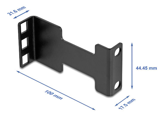 Delock Αντάπτορας Επέκτασης Βάθους Rack 67272 Έως 10cm 1u Μαύρο