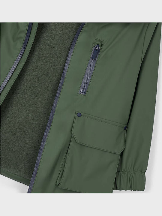 Wasserdicht Kinder Freizeitjacke mit Kapuze Green