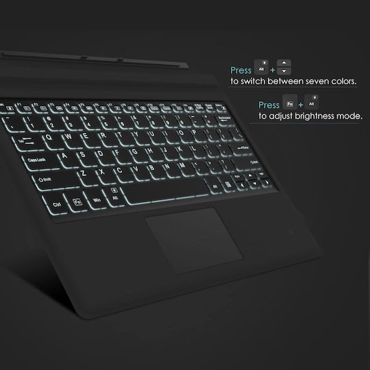 Surface Pro 7 Plus 7 6 Fără fir Bluetooth Tastatură cu touchpad pentru Tabletă Engleză Internațională Gri