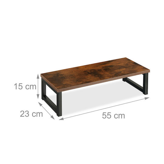 Relaxdays 10047233-XL Επιτραπέζια Βάση Οθόνης Γκρι