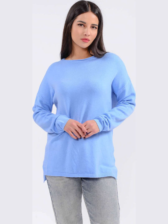 Damen Pullover Light Blue