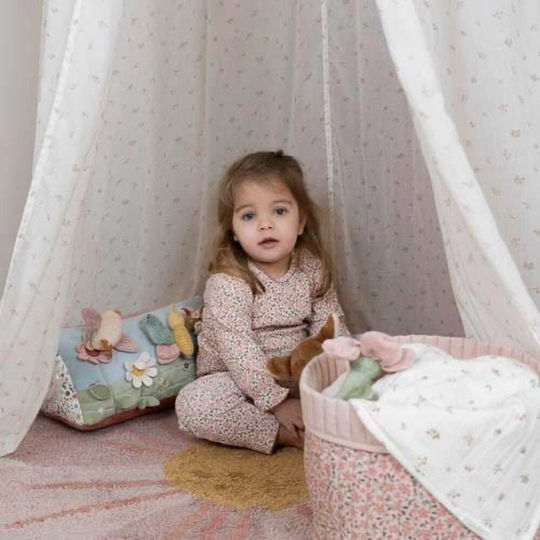 Little Dutch Plasă de țânțari Pentru Patut Fairy Din bumbac CA30194031 Albă 250cm Înflorire