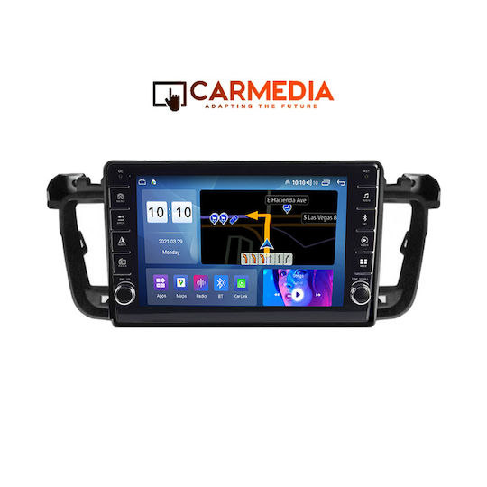 Carmedia Car Audio System for Peugeot 508 2010-2015 (Bluetooth/USB/WiFi/GPS/Apple-Carplay/Android-Auto) with Touch Screen 9"