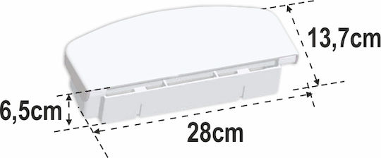 Lalizas Βάση για Σακούλα Σκουπιδιών 28x13.7x6.5cm Λευκό