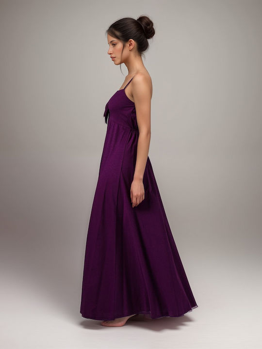 Summer Maxi Dress for Wedding and Christening Purple