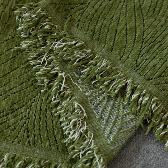 My Home Luxury Pommard Sofa Throw 2 Seater Jacquard 180x240cm Green C1