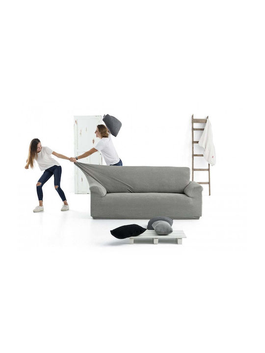 Sofazip Husă Elastică Canapea cu patru locuri Gri 260εκ. 1buc SZPTBLEUPAL