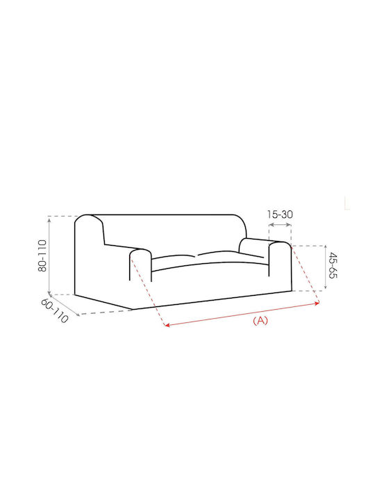 Sofazip Elastische Abdeckung für Dreisitziges Sofa Mint 230εκ. 1Stück SZPTMENTA
