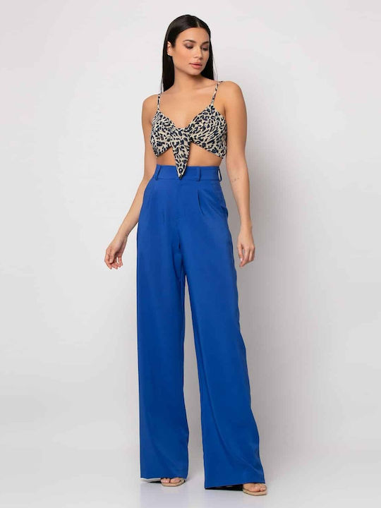 Dama Tesatura Pantaloni Albastru