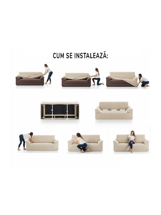 Sofazip Husă Elastică Canapea cu două locuri Caramel 110εκ. 1buc SZPTCARAMEL
