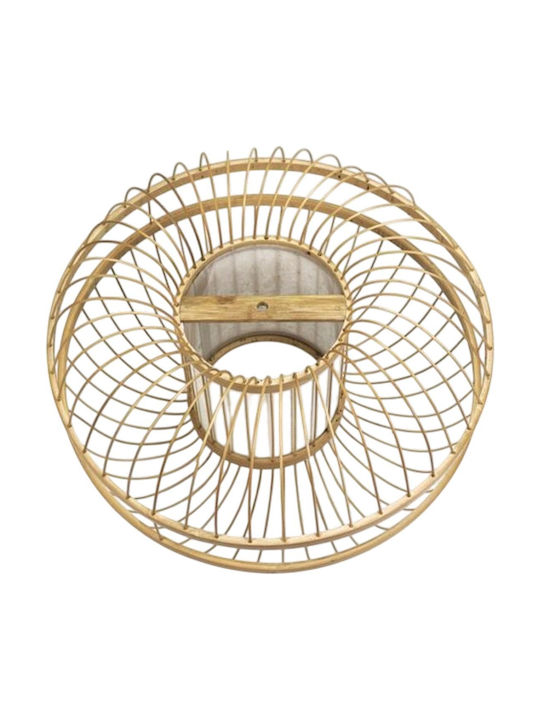 Polihome Field Φαναράκι Rattan Επιτραπέζιο Μπεζ 40x40εκ.
